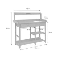 Tavolo da coltivazione in legno, marrone naturale