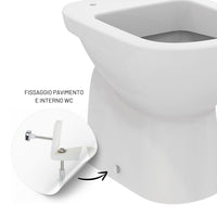 Kit completo di viti e staffe di fissaggio per sanitari a pavimento standard *** confezione 1