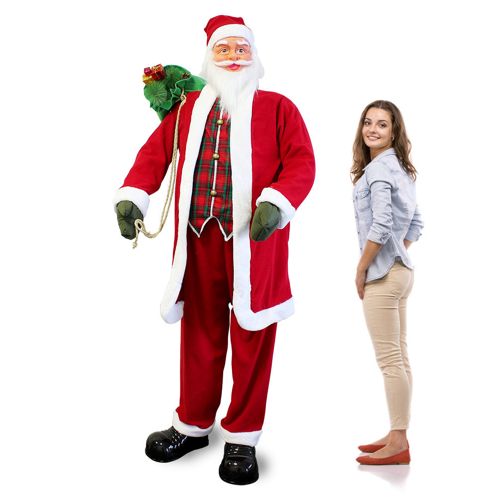 [lux.pro] Babbo Natale che Canta e Balla 200 x 80 x 70 cm con Sensore di Movimento e Alimentatore