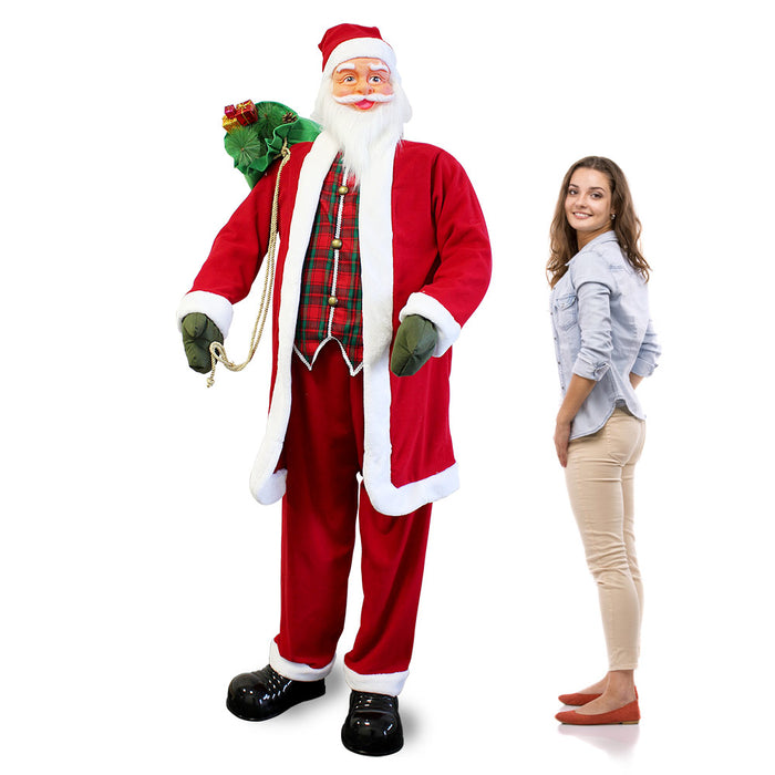 [lux.pro] Babbo Natale che Canta e Balla 200 x 80 x 70 cm con Sensore di Movimento e Alimentatore