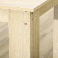 Tavolo da Pranzo Moderno con Ampio Piano per 4-6 Persone in Legno, 120L x 69l x 75H cm, Rovere