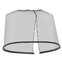 Zanzariera per Ombrellone 3x2.3 m Regolabile a Rete Fitta con Apertura a Cerniera, Nero