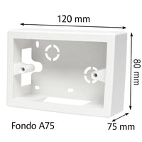 Scatola da parete marlanvil 1723 fc b 3 moduli bianco ip20