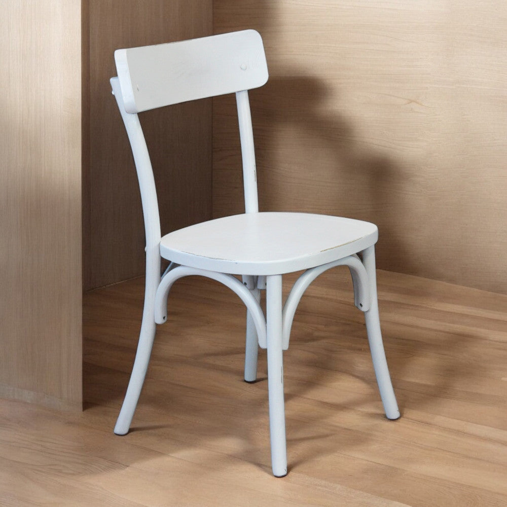 SEDIA IN LEGNO BIANCA POLLY
