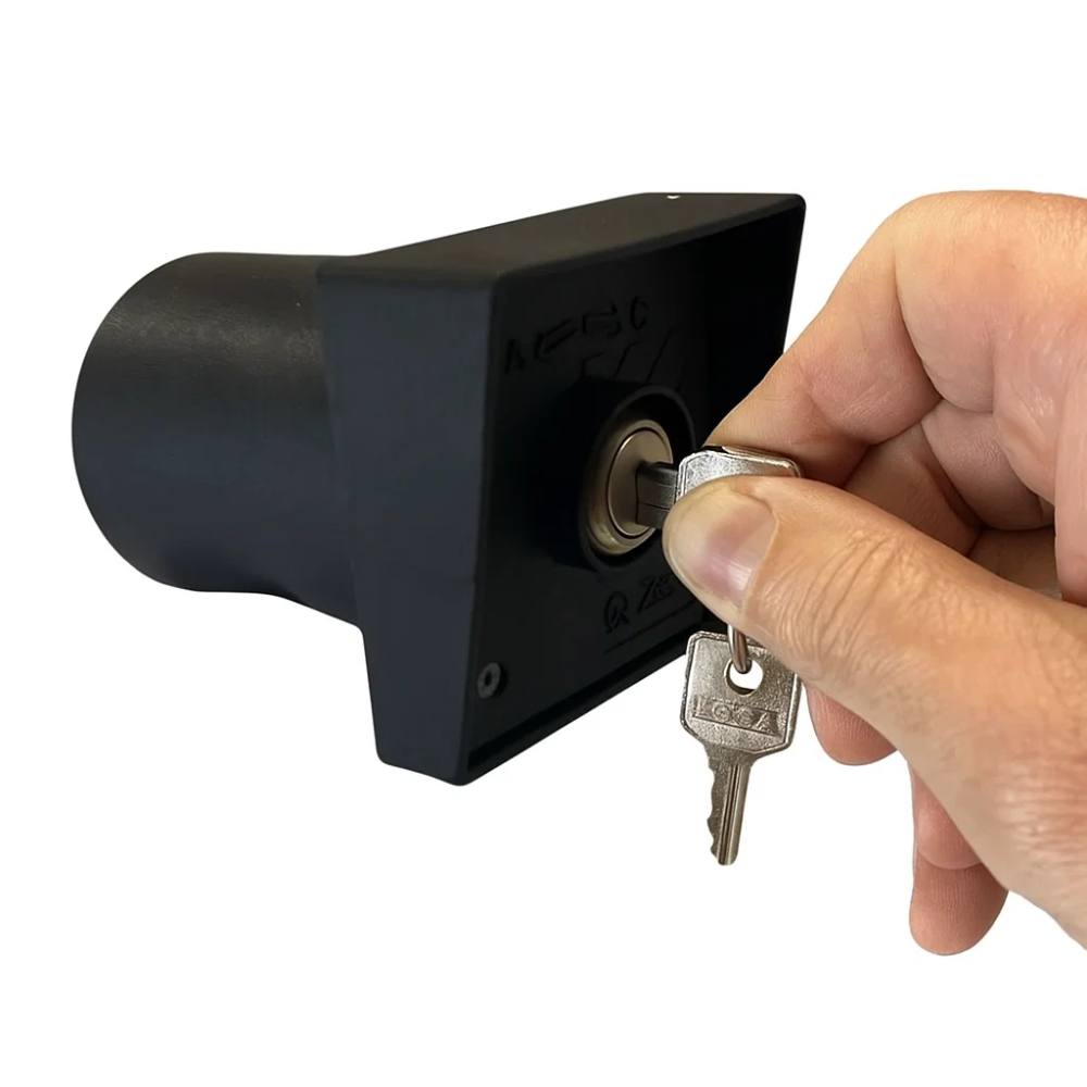 Zippo selettore apri/chiudi da incasso con serratura in nylon grigio scuro