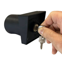 Zippo selettore apri/chiudi da incasso con serratura in nylon grigio scuro