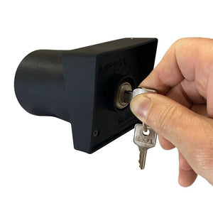 Zippo selettore apri/chiudi da incasso con serratura in nylon grigio scuro