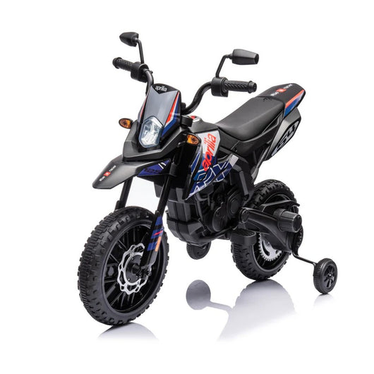 Moto Elettrica per Bambini Aprilia Racing RX125 12V Ruote in EVA-Blu