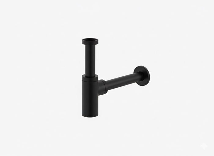 Sifone d'arredo per lavabo Vema MAIRA P000459 Nero Opaco