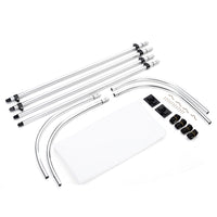 Tendalino Coprisole 130-150Cm Con Struttura Cromo Lucido Per Gommoni