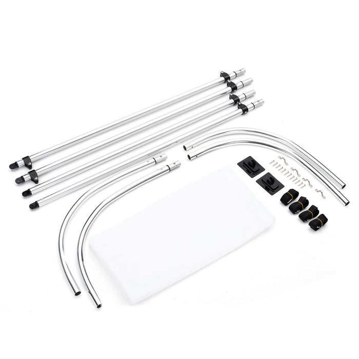 Tendalino Coprisole 130-150Cm Con Struttura Cromo Lucido Per Gommoni