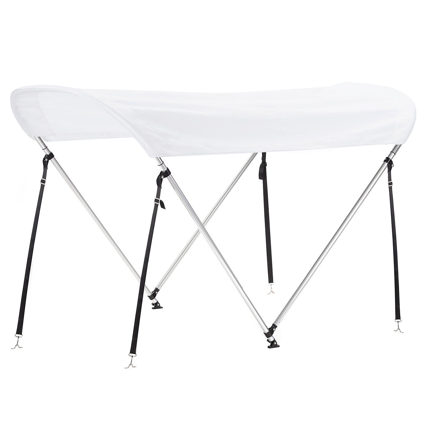 Tendalino Coprisole 130-150Cm Con Struttura Cromo Lucido Per Barche In Vetroresina