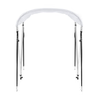 Tendalino Coprisole 130-150Cm Con Struttura Cromo Lucido Per Barche In Vetroresina