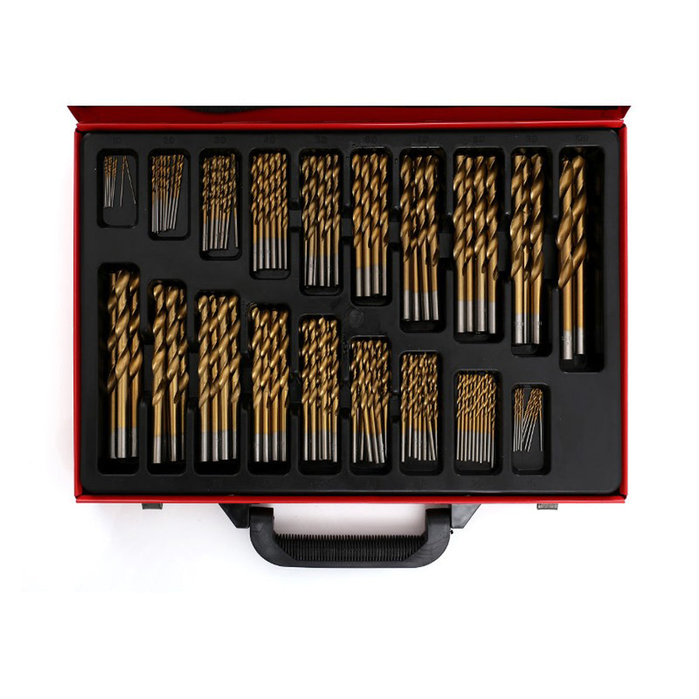 SET DI PUNTE PER TRAPANO HSS 170pz TITANIO 1,5-10mm ANGOLO PUNTA 135° KRAFT & DELE KD991