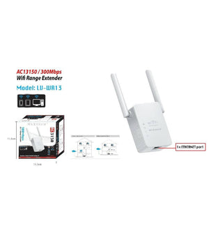 Wifi Range Extender Lv-wr13 Ripetitore Amplificatore Di Segnale 300 Mbps Maxtech         