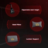 Sedia da Gaming Ergonomica con Braccioli Regolabili, 76x72x132 cm, Grigia