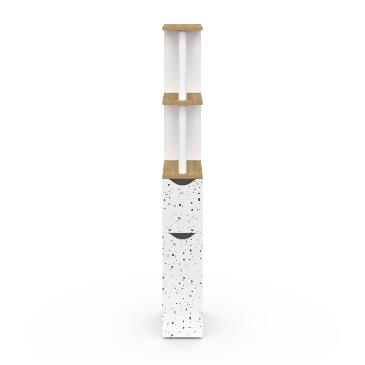 IDMarket - WILLY Mobile a 2 ante per toilette in terrazzo e faggio