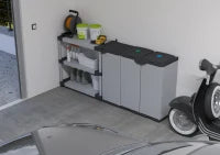 MONGARDI Armadio in Resina 1 Anta con ripiano Regolabili (Interno/Esterno) 34x40x85