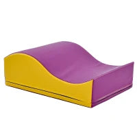 Set di 6 Grandi Blocchi da Costruzione per Giocare e Arrampicarsi con Scala e Scivolo, Adatto a Bambini in Età Prescolare e Neonati, Blocchi Morbidi e Colorati, Giallo