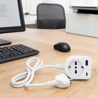 Ecova 30262 prolunga elettrica 1 presa p40 schuko con usb-a e usb-c