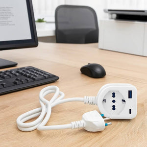 Ecova 30262 prolunga elettrica 1 presa p40 schuko con usb-a e usb-c