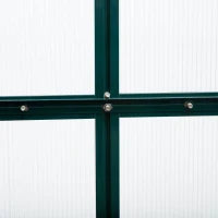 Serra da Giardino in Policarbonato Anti UV 190x312x201cm con Finestra e Porta Scorrevole, in Alluminio