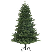 Albero di Natale Artificiale Alto 180 cm con 818 Rami e Base in Acciaio per Interni, Verde