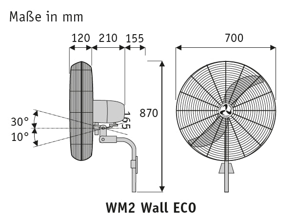 WM2 WALL ECO, Ventilatore da Parete, CasaFan