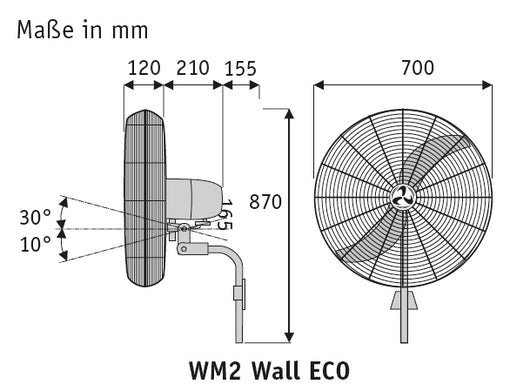 WM2 WALL ECO, Ventilatore da Parete, CasaFan