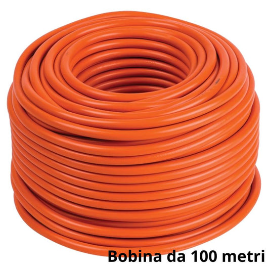 Elettroutensile cavo multipolare flessibile antifiamma arancio gommato per impianti *** lunghezza metri 100, sezione ...