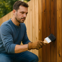 Fondo funghicida alchidico per legno interno ed esterno *** formato 2.5 lt, colore- teak, confezione 1