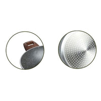 Trade Shop - Wok Rivestimento Antiaderente Antigraffio Per Induzione Con 2 Manici Legno ø24-28-32cm -