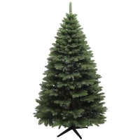 Albero di Natale in Plastica con 1050 Rami e Base Pieghevole in Acciaio, Ø120x180 cm, Verde