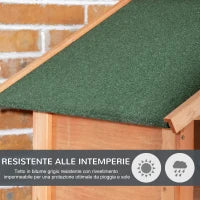 Gabbia per Uccelli in Legno e Metallo a 3 Aperture con 4 Posatoi e Vassoio Rimovibile, 80.5x57x153 cm, Arancione