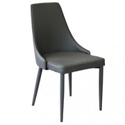 SEDIA ECOPELLE GRIGIO SCURO CAMILLE