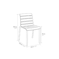 PAZZO DESIGN Sedia Brad Tortora set da 6 sedie in Polipropilene