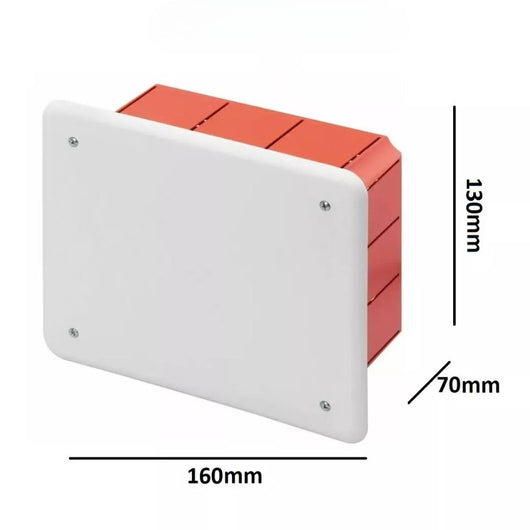 Gewiss cassette da incasso serie 48 in tecnopolimero con coperchio bianco *** dimensioni 160 x 130 x 70 millimetri, c...