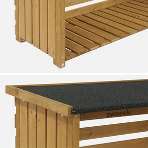 Cabina di legno, 120x45x120cm, marrone naturale