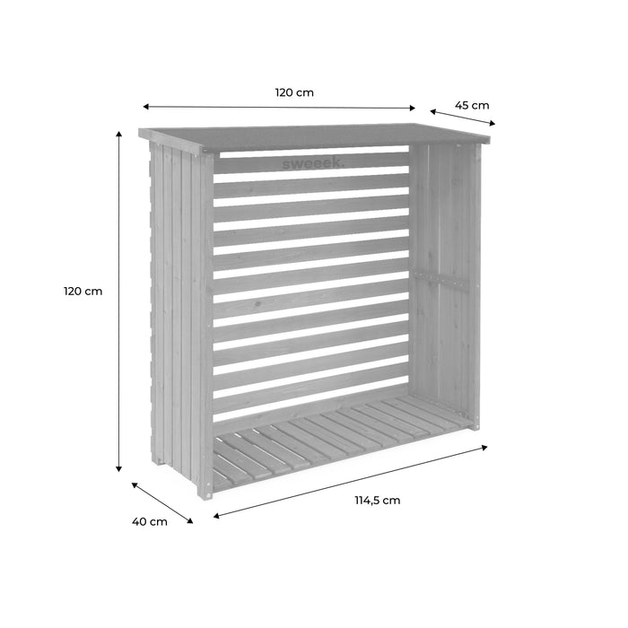 Cabina di legno, 120x45x120cm, marrone naturale