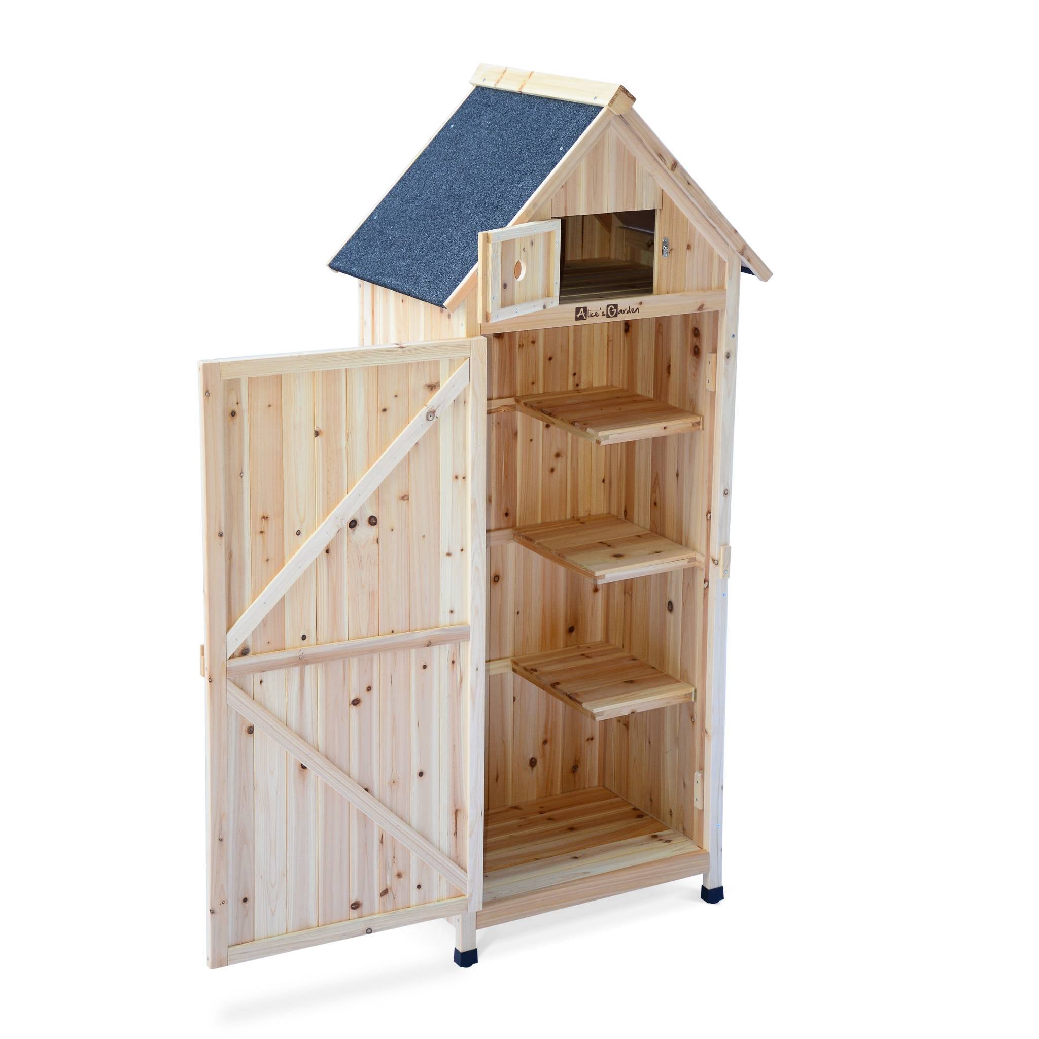 Casetta da giardino in abete, 77x54.5x179cm, marrone naturale