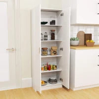 Mobile Multiuso Moderno con 5 Ripiani e Livelli Regolabili, in Legno, 60x31.5x165 cm, Bianco