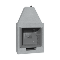 Camino a legna prefabbricato in ghisa con focolare aperto m80tgh riscaldamento