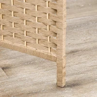 Paravento da Interno a 4 Pannelli Pieghevole con Mensole 160x170 cm, Colore Naturale