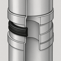 Guarnizione siliconica h.12 mm canna fumaria doppia parete tenuta ermetica *** misura Ø 80/130 mm, confezione 1