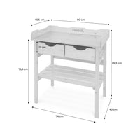 Tavolo da coltivazione con 2 cassetti, marrone naturale