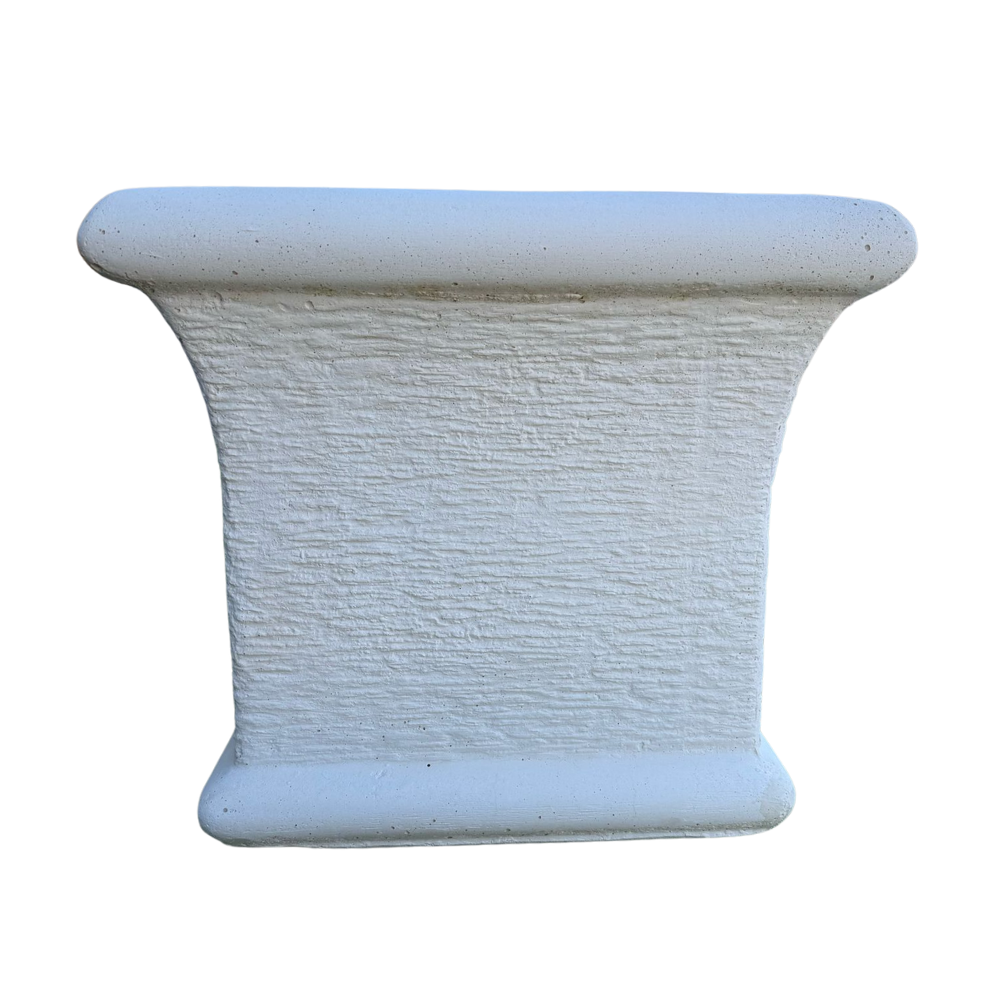 Fioriera giardino cemento effetto pietra bianca l.90xp.40xh.40 cm serie grecale