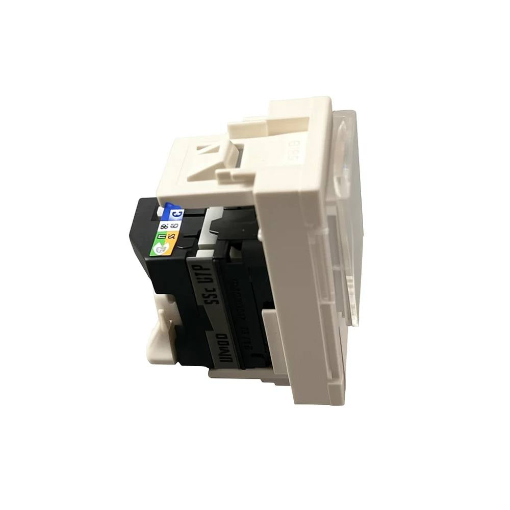 Connettore rj45 cat 5e utp toolless 1 modulo bianco