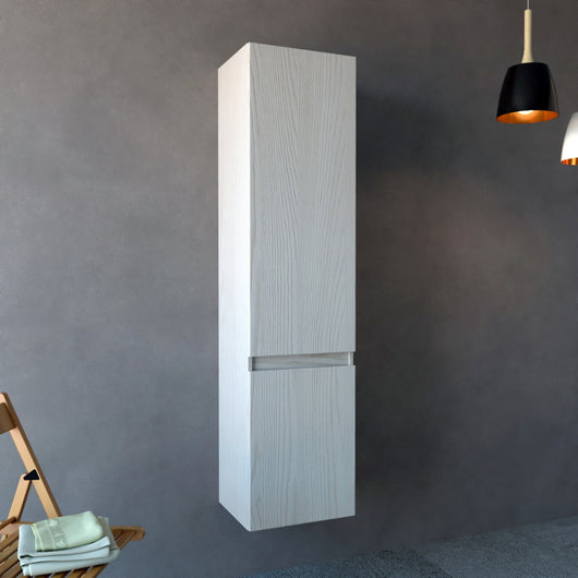 Colonna sospesa iseo pensile da bagno con anta made in italy versione sinistra *** finitura- frassino tranché, confe...