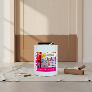 Ecolux smalto satinato acrilico ecologico per legno e metallo *** formato 2.5 lt, colore- cammello, confezione 1