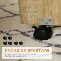 Set Tavolo e Sedie 5 Pezzi in Truciolato, Tavolo Rotondo con 2 Ripiani Aperti e 4 Sgabelli Moderni